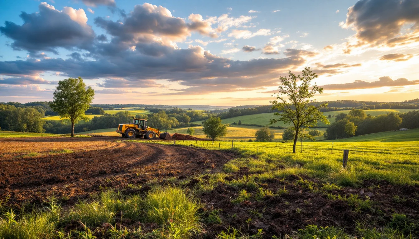 Lot clearing in Lancaster County for new construction